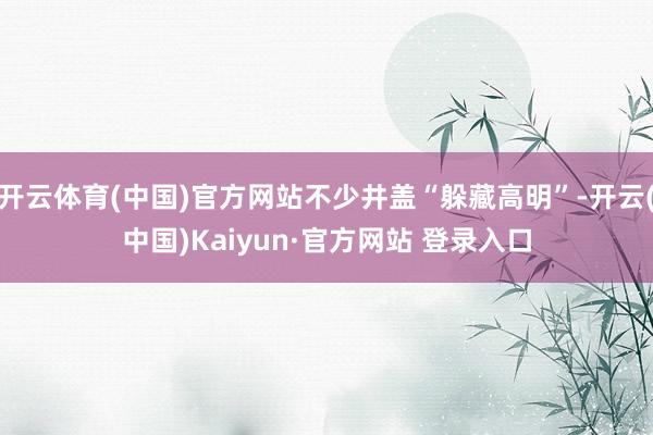 开云体育(中国)官方网站不少井盖“躲藏高明”-开云(中国)Kaiyun·官方网站 登录入口