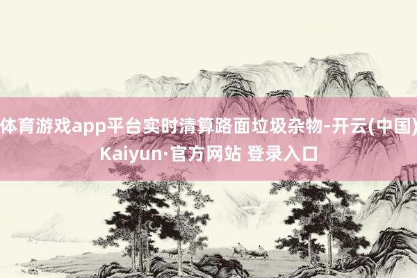 体育游戏app平台实时清算路面垃圾杂物-开云(中国)Kaiyun·官方网站 登录入口