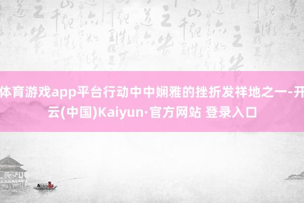 体育游戏app平台行动中中娴雅的挫折发祥地之一-开云(中国)Kaiyun·官方网站 登录入口