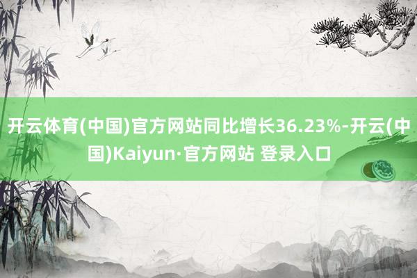 开云体育(中国)官方网站同比增长36.23%-开云(中国)Kaiyun·官方网站 登录入口