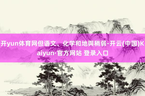 开yun体育网但语文、化学和地舆稍弱-开云(中国)Kaiyun·官方网站 登录入口