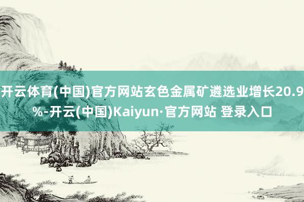 开云体育(中国)官方网站玄色金属矿遴选业增长20.9%-开云(中国)Kaiyun·官方网站 登录入口