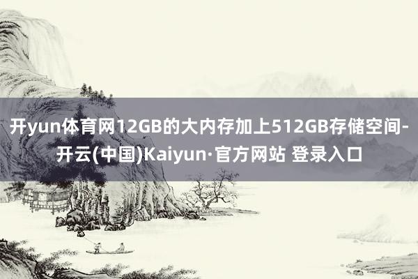 开yun体育网12GB的大内存加上512GB存储空间-开云(中国)Kaiyun·官方网站 登录入口