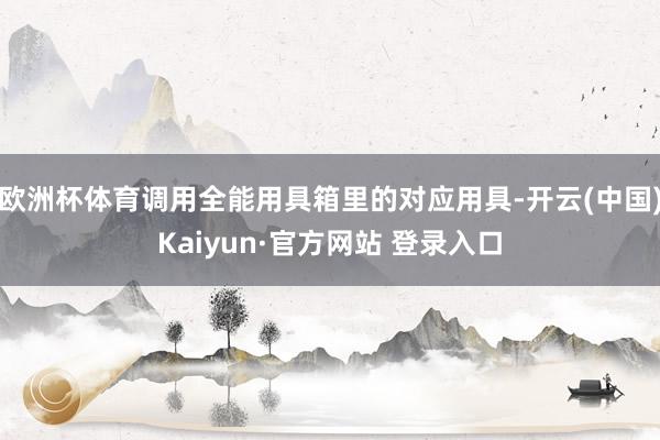 欧洲杯体育调用全能用具箱里的对应用具-开云(中国)Kaiyun·官方网站 登录入口