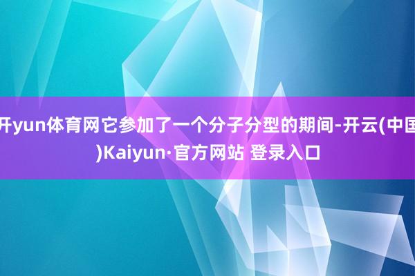 开yun体育网它参加了一个分子分型的期间-开云(中国)Kaiyun·官方网站 登录入口