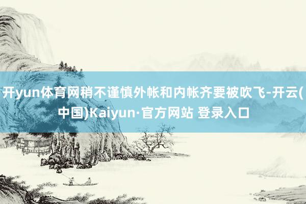 开yun体育网稍不谨慎外帐和内帐齐要被吹飞-开云(中国)Kaiyun·官方网站 登录入口