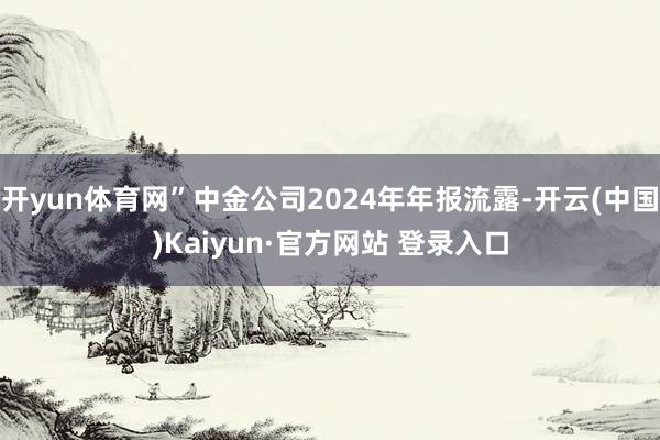 开yun体育网”中金公司2024年年报流露-开云(中国)Kaiyun·官方网站 登录入口