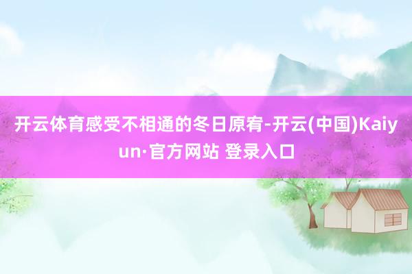 开云体育感受不相通的冬日原宥-开云(中国)Kaiyun·官方网站 登录入口
