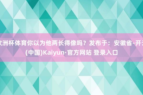 欧洲杯体育你以为他两长得像吗？发布于：安徽省-开云(中国)Kaiyun·官方网站 登录入口