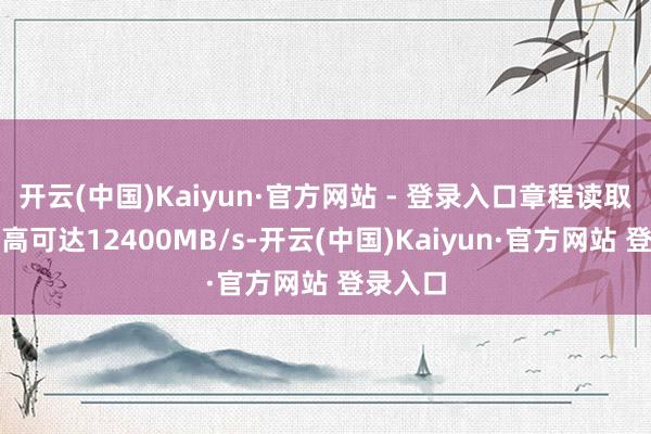 开云(中国)Kaiyun·官方网站 - 登录入口章程读取速率至高可达12400MB/s-开云(中国)Kaiyun·官方网站 登录入口