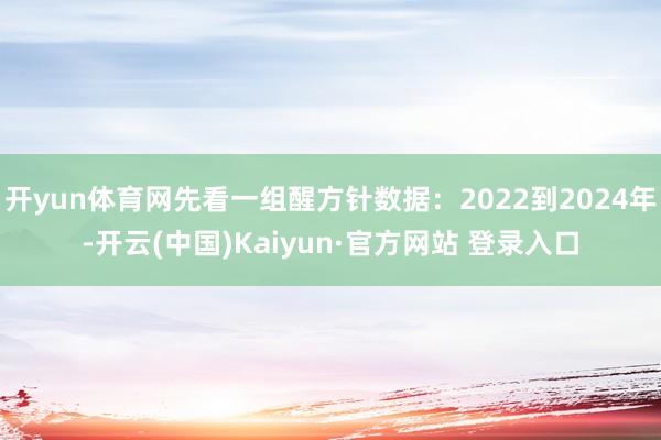 开yun体育网先看一组醒方针数据:2022到2024年-开云(中国)Kaiyun·官方网站 登录入口