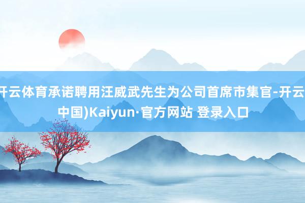 开云体育承诺聘用汪威武先生为公司首席市集官-开云(中国)Kaiyun·官方网站 登录入口