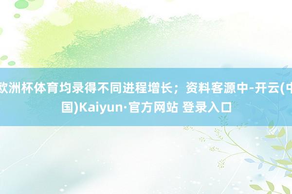欧洲杯体育均录得不同进程增长；资料客源中-开云(中国)Kaiyun·官方网站 登录入口